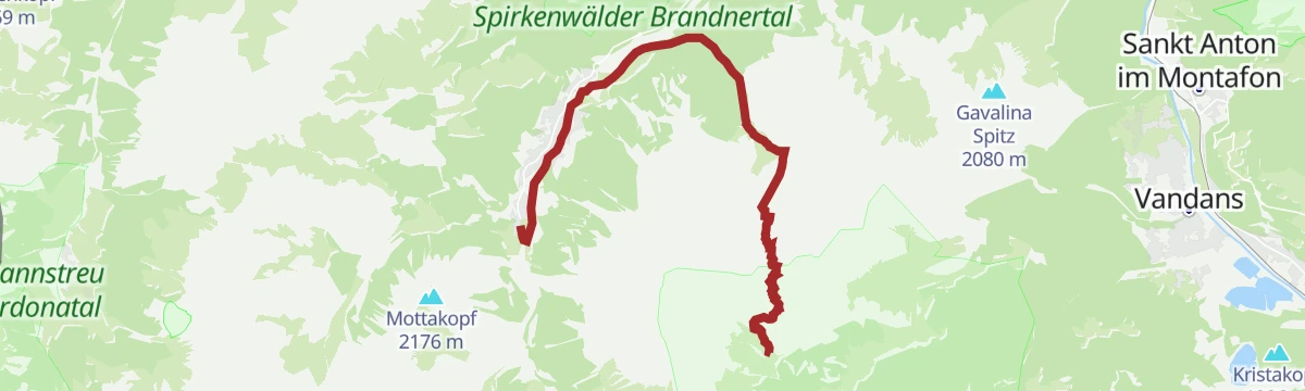 Route map: 2-Tages-Hüttentour Heinrich-Hueter-Hütte (Etappe 1)